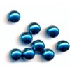 Skleněné voskované perle, mořská modř - díky složitým technologickým procesům při výrobě, nelze zajistit stejný odstín barev u jednotlivých velikostí.