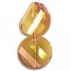 Broušené korálky - twist, topaz