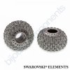 SWAROVSKI ELEMENTS BeCharmed Pavé s xilion šatony - silver/black diamond steel, 14mm