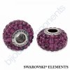 SWAROVSKI ELEMENTS BeCharmed Pavé s xilion square fancy stone - dark lila/amethyst steel, 15mm