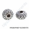 SWAROVSKI ELEMENTS BeCharmed Pavé cabochon - silver/chrom steel, 15,5mm