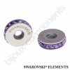 SWAROVSKI ELEMENTS BeCharmed Pavé Stopper s xilion square fancy stone - purple/tanzanite steel, 13mm