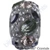 SWAROVSKI CRYSTALS BeCharmed Pavé - grey/black diamond, jet hematite, crystal silver shade, greige, steel, 15mm