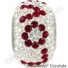 SWAROVSKI CRYSTALS BeCharmed Pavé - white/crystal moonlight, ruby, steel, 14,5mm