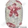 SWAROVSKI CRYSTALS BeCharmed Pavé - white/light rose, white opal, crystal moonlight, steel, 15mm
