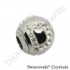 SWAROVSKI CRYSTALS BeCharmed Pavé - písmeno D, stainless steel, 12x11mm