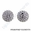 SWAROVSKI ELEMENTS Pavé korálky - white/crystal, 10mm