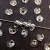 PRECIOSA Drops 2/0 - krystal / stříbrný průtah
