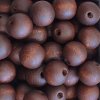 Dřevěné korálky tmavě hnědé, cca 10 mm