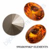SWAROVSKI ELEMENTS kameny - Rivoli Chaton, tangerine F, SS47 (cca 10mm)