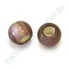 Skleněné velkodírové korálky 12mm - světlý ametyst/stříbrný průtah