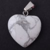 Polodrahokamový přívěsek - srdce, howlit