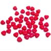 Skleněné korálky - srdíčko - červené