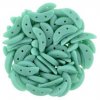 CzechMates Crescent, Opaque Turquoise, 3x10 mm, 24ks