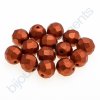 Skleněné ohňové korálky- měděné/barvené, cca 6 mm