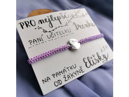 STŘÍBRO Ag925/1000 MACRAMÉ náramek IKONICKÁ PAMPELIŠKA