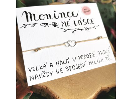 STŘÍBRO Ag925 SIMPLE náramek SPOJENÍ SRDCÍ