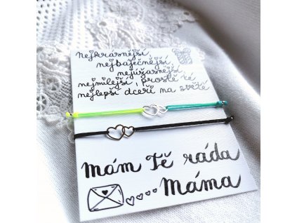 SPOJENÁ SRDCE náramky SET STŘÍBRO Ag925/1000