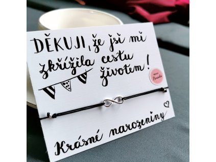STŘÍBRO Ag925 NEKONEČNO náramek unisex