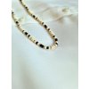 Rokajlový náhrdelník černo-krémový bez přívěsku