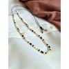 Rokajlový náhrdelník černo-krémový bez přívěsku