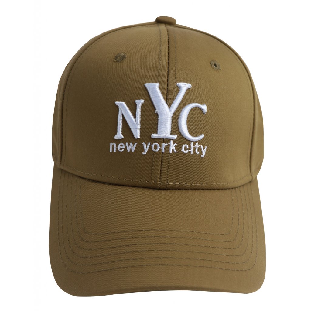 Dámská stylová kšiltovka s potiskem New York City - hnědé barvy 9001405-8