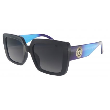 Dámské sluneční brýle, čtvercové 22207, černo-modré barvy 9001399-72