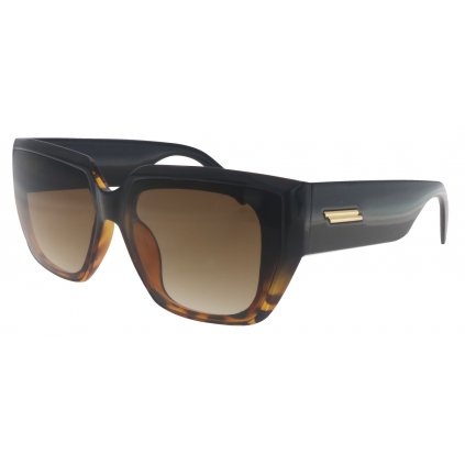 Dámské sluneční brýle, Cat Eye - hranaté 22230, černé barvy - leopardí motiv 9001399-116