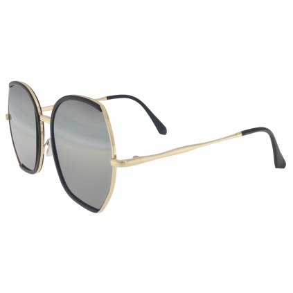 Dámské sluneční brýle, Cat Eye 290002, černé barvy, zrcadlová stříbrná 9001399-124