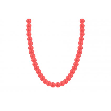 Náhrdelník 5272-1 s umělými perlami - červené barvy 6000656