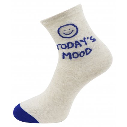 Dámské ponožky s nápisem TODAYS MOOD NZP7231 - béžové barvy 9001481-3