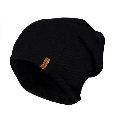 Dámská pletená zimní čepice - černé barvy 7100382-7