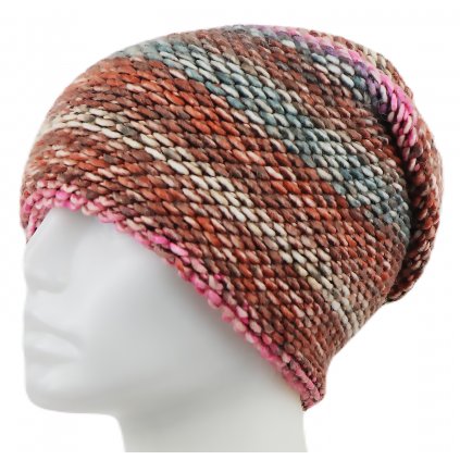 Dámská pletená zimní čepice WROBI - multicolorové barvy 7100388-3