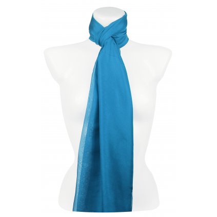 Dámský plisovaný obdélníkový šál YF3095-11, modré barvy 7200615-8