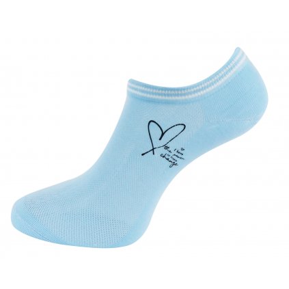Dámské kotníkové ponožky NDX9570 se síťkou - modré barvy 9001584-3