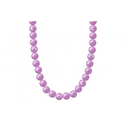Perlový náhrdelník s umělými perlami - fialové barvy 6000657-3