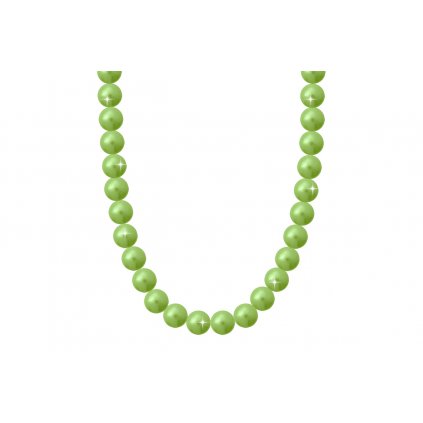 Perlový náhrdelník s umělými perlami - světle zelené barvy 6000657-5