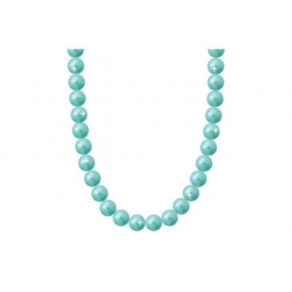 Perlový náhrdelník s umělými perlami - tyrkysové barvy 6000657-6