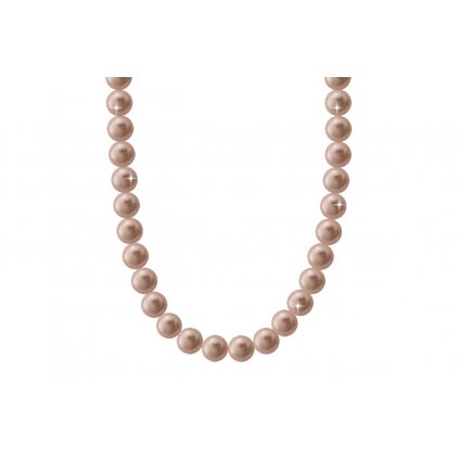 Perlový náhrdelník s umělými perlami - krémové barvy 6000657-9
