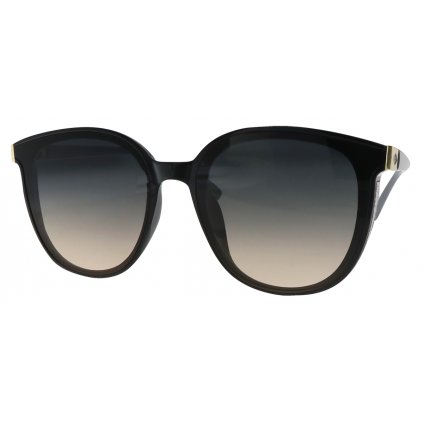 Dámské sluneční brýle Cat Eye C2124, černé barvy - šedá barva koncovek obrub 9001399-161