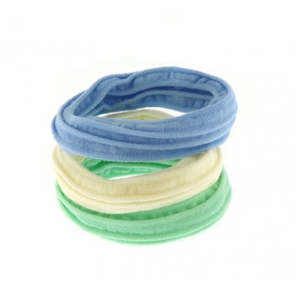 Sada elastických gumiček do vlasů - 3 kusy, modré barvy 8000818-2