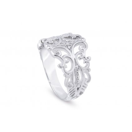 Dámský masivní prsten z chirurgické oceli s ornamenty 4000147