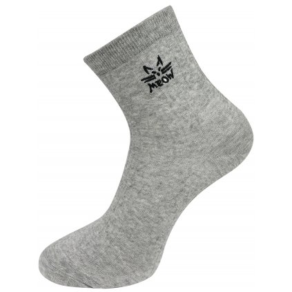 Dámské ponožky se strukturou a potiskem koček NZX9861 - šedé barvy 9001720