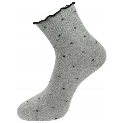 Dámské ponožky s puntíky NZP719 - světle šedé barvy 9001719