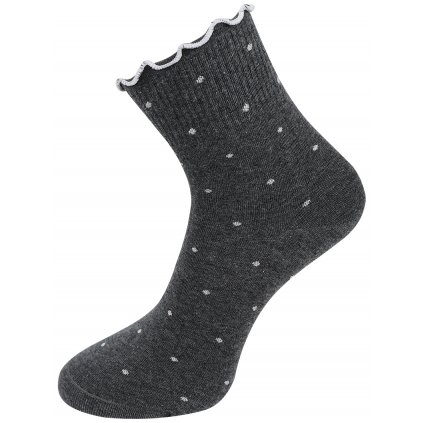 Dámské ponožky s puntíky NZP719 - tmavě šedé barvy 9001719-1