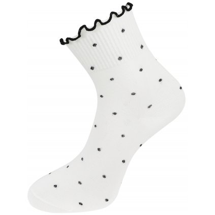 Dámské ponožky s puntíky NZP719 - bílou barvy 9001719-2