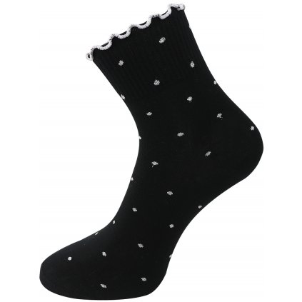 Dámské ponožky s puntíky NZP719 - černé barvy 9001719-3
