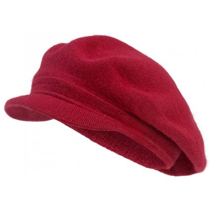 Dámský baret s kšiltem 23/130, červené barvy 7100398-7