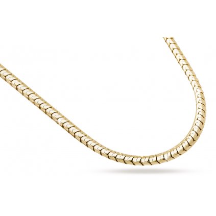 Pozlacený hadovitý řetízek 14k zlatem, délka 60 cm / 5 mm