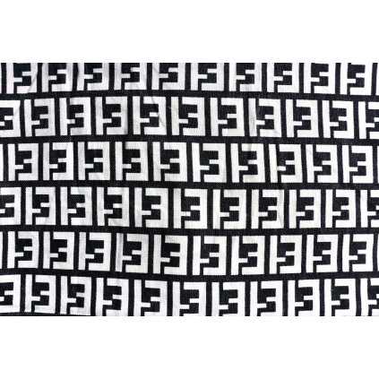 Dámský čtvercový šátek černobílé kombinace  XMY-110